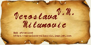 Veroslava Milunović vizit kartica